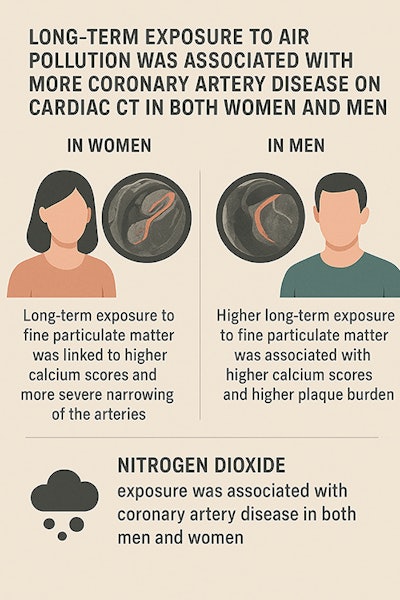 Air pollution linked to more advanced coronary artery disease